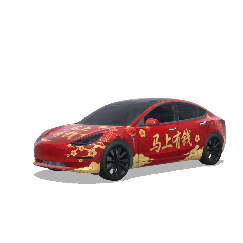 Custom Model 3 Wrap Design