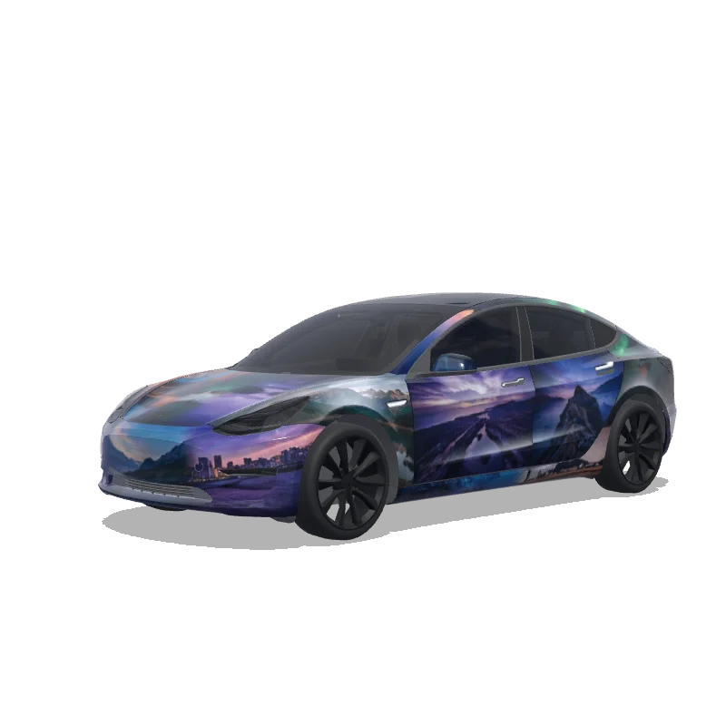 Custom Model 3 Wrap Design