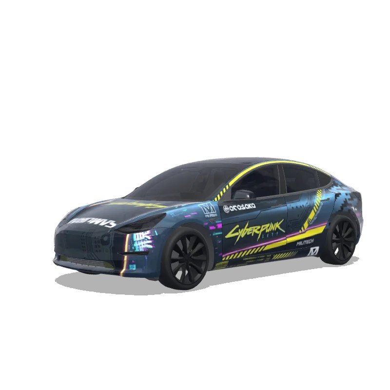 Cyberpunk Model 3 Wrap Design