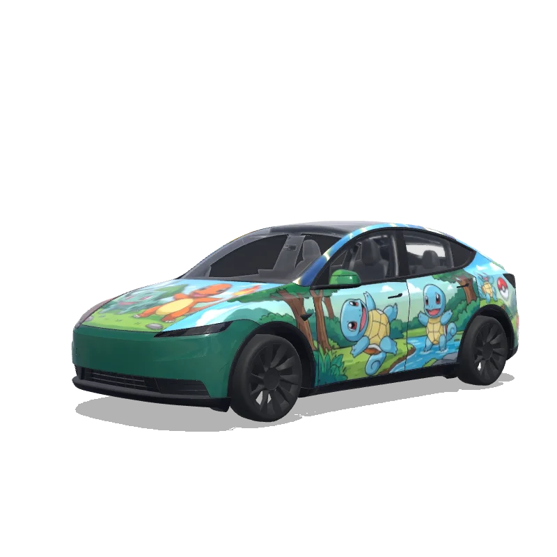 Tesla Model Y (2025+) Standard Paint Shop wrap, 3D preview
