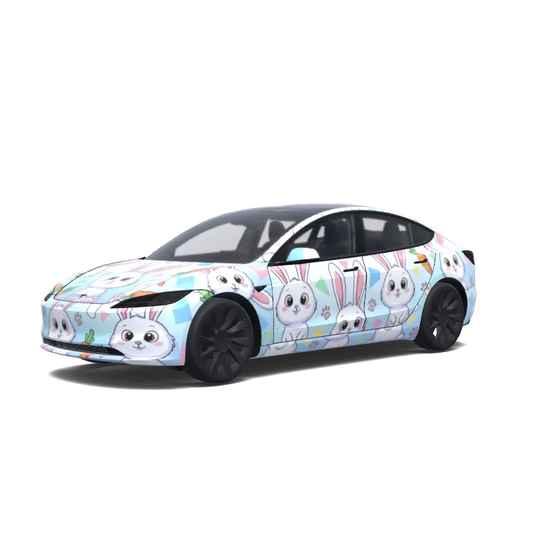 Tesla Model 3 (2024+) Standard & Premium Paint Shop wrap, 3D preview