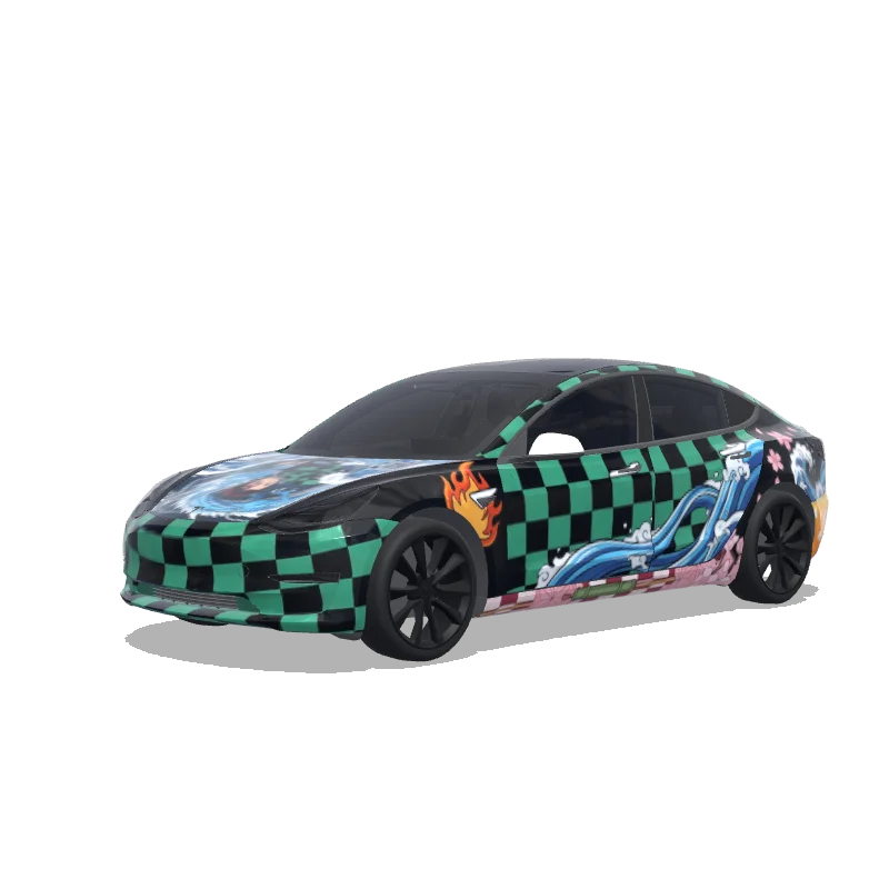 Tesla Model 3 Paint Shop wrap, 3D preview