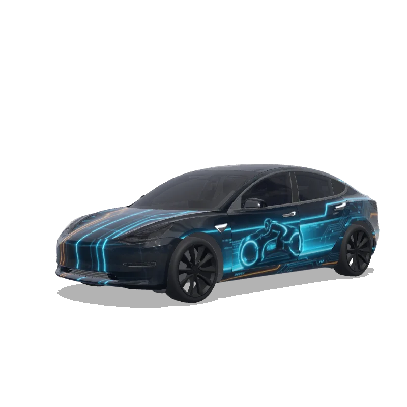 Custom Model 3 Wrap Design