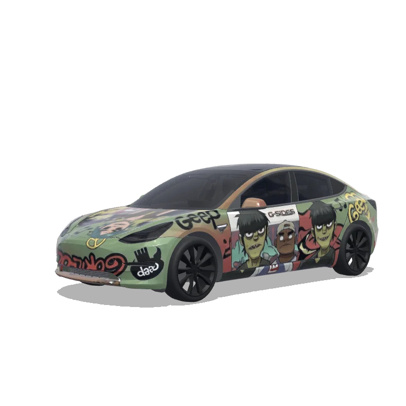 Tesla Model 3 Paint Shop wrap, 3D preview