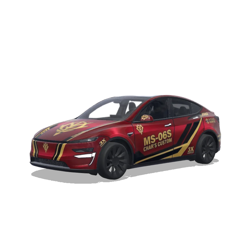 Tesla Model Y (2025+) Premium Paint Shop wrap, 3D preview