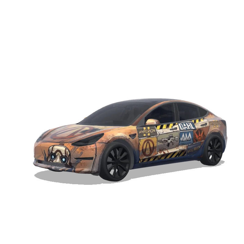 Tesla Model 3 Paint Shop wrap, 3D preview