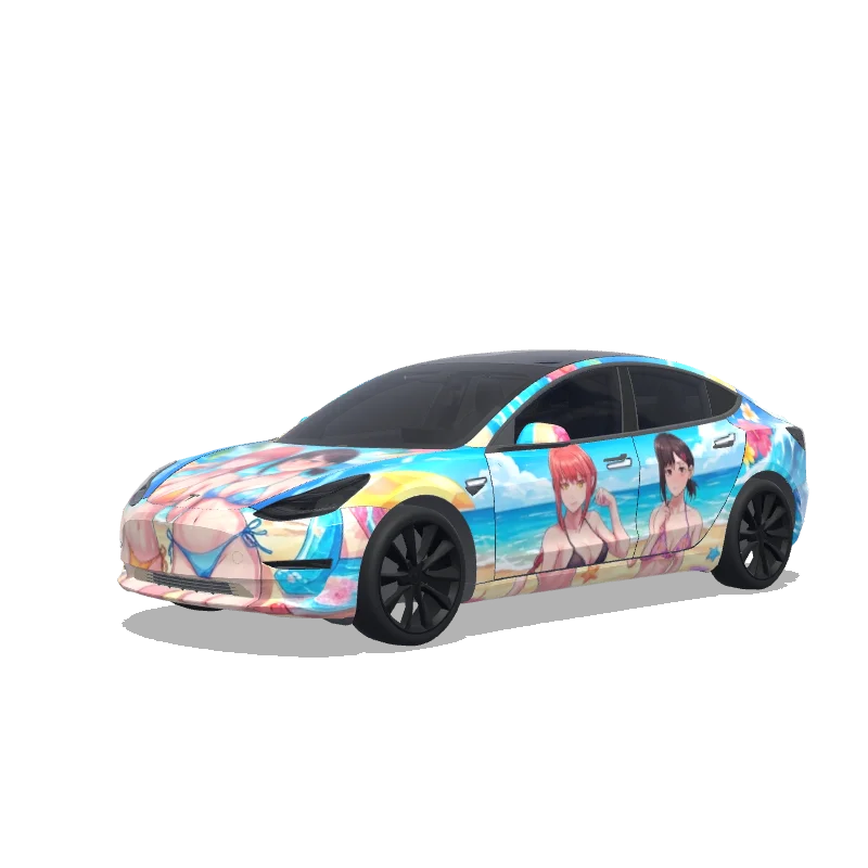 Tesla Model 3 Paint Shop wrap, 3D preview