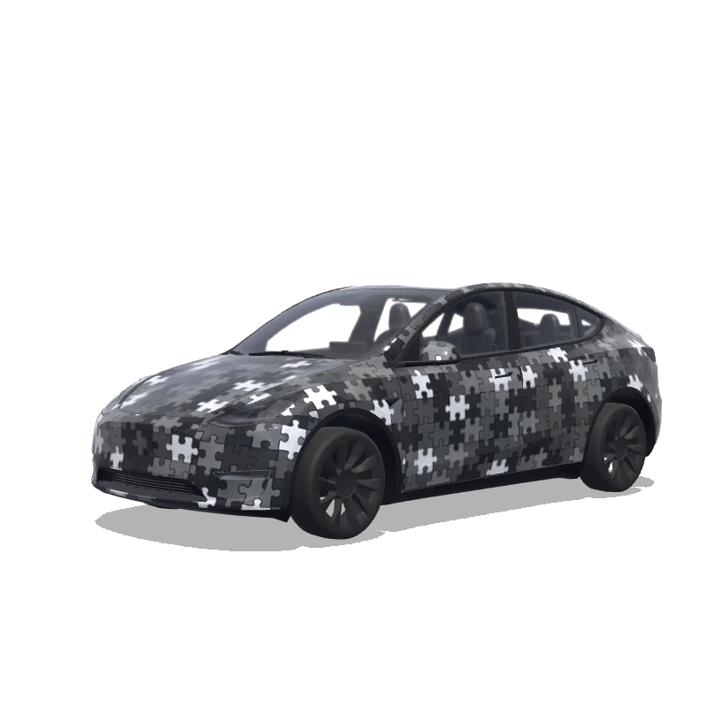 Urban Jigsaw Camo Black Gray White