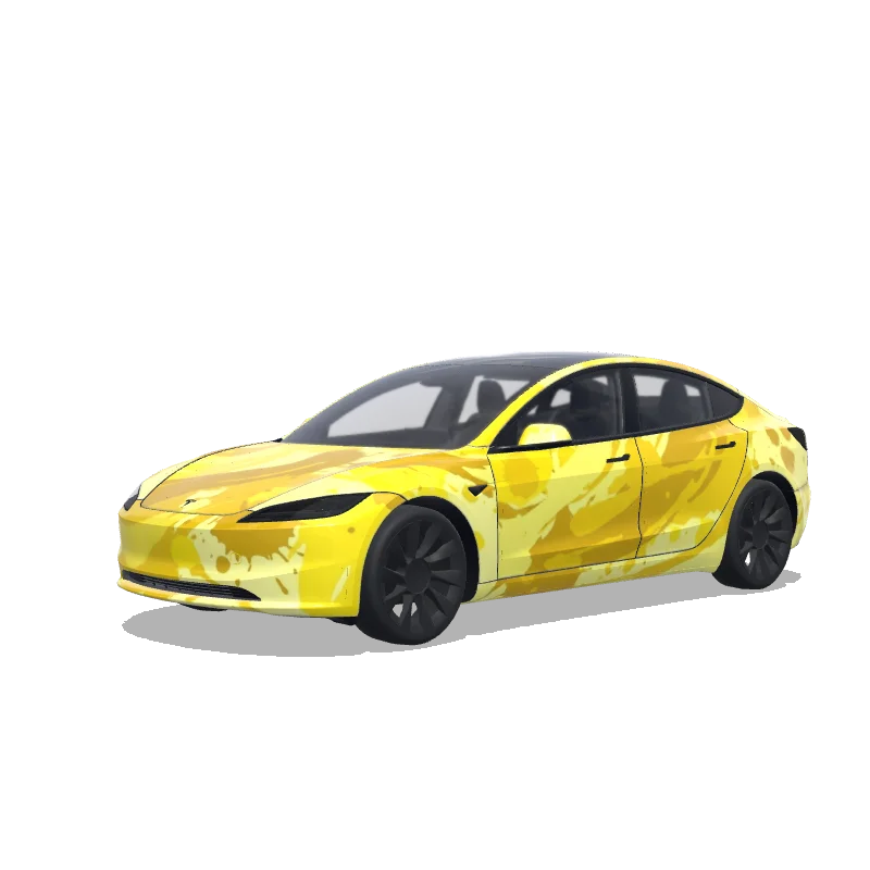 Tesla Model 3 (2024+) Standard & Premium Paint Shop wrap, 3D preview