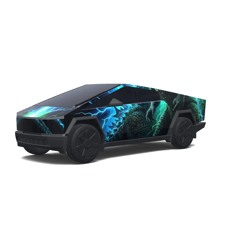 Godzilla Blue and Green Lightning