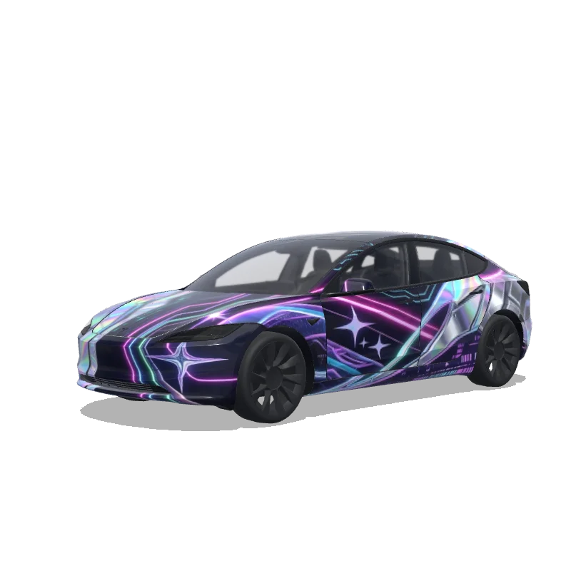 aespa Neon Purple Holographic
