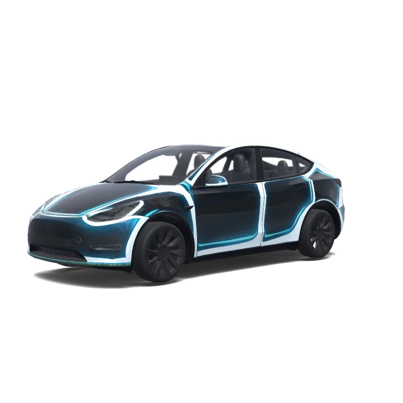 Tron — Tesla Model Y wrap design