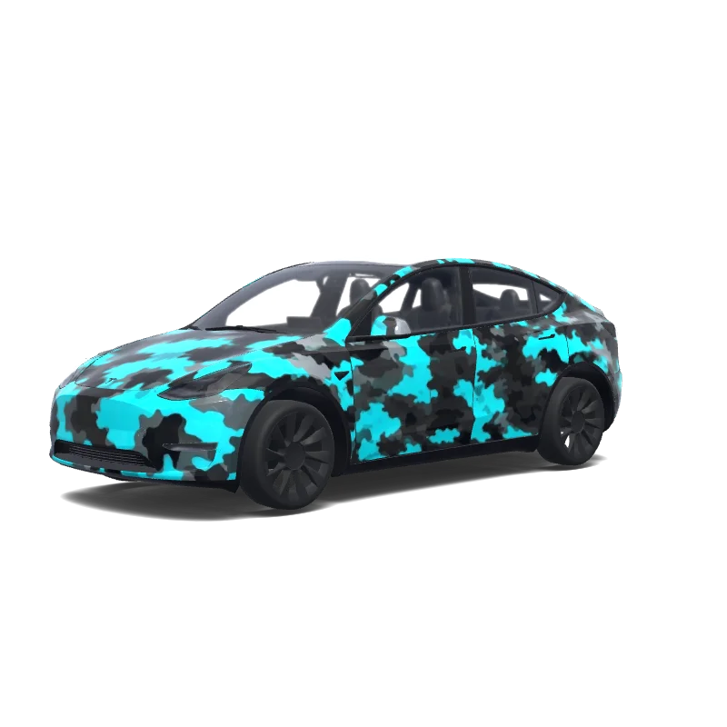 Cyan Digital Camo