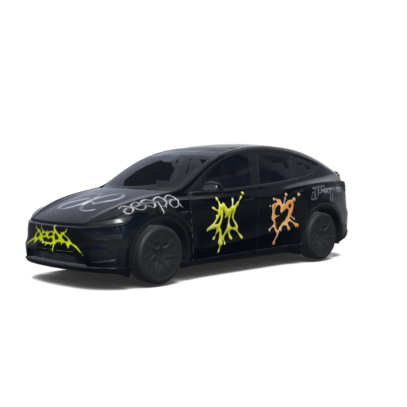 aespa BLACK LOGO FOR LIGHT CAR