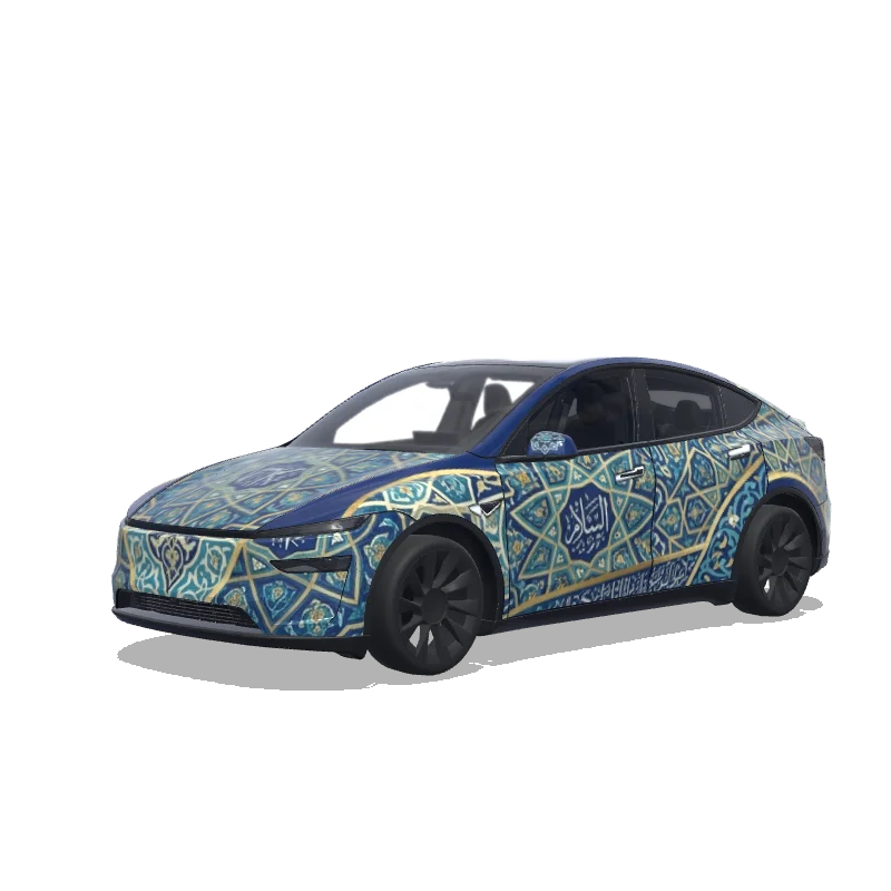 Tesla Model Y (2025+) Premium Paint Shop wrap, 3D preview