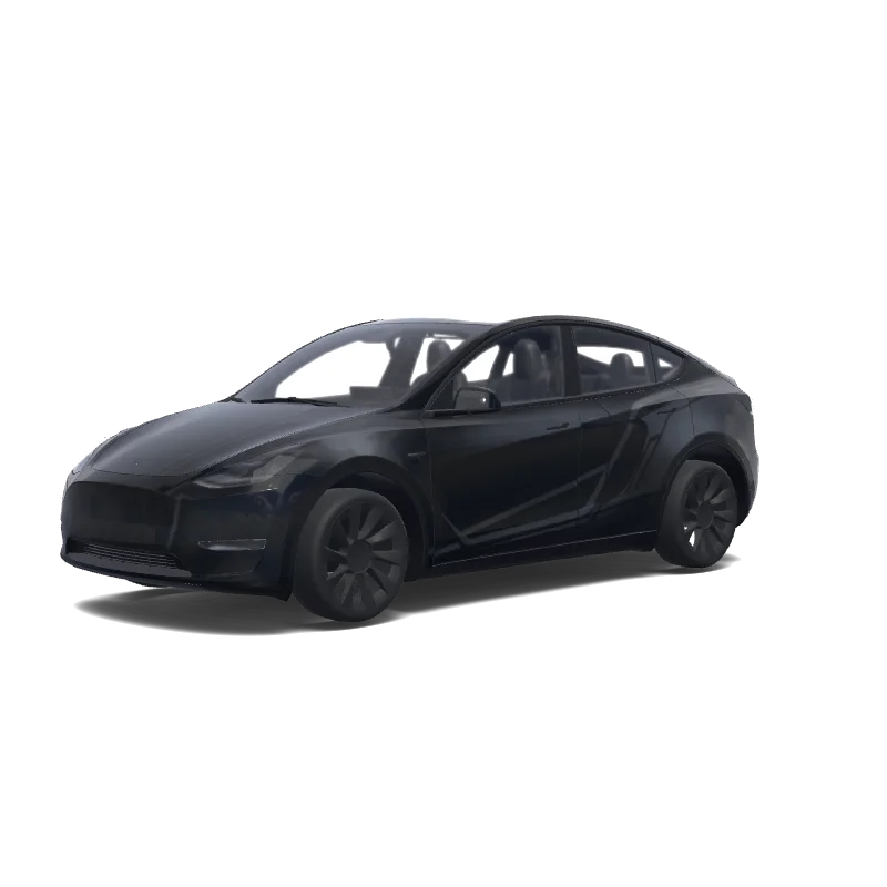 Tesla Model Y with a Batman wrap, 3D Paint Shop preview