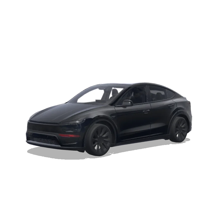 Tesla Model Y (2025+) with a Black Porsche Cayenne GTS Look wrap, 3D preview