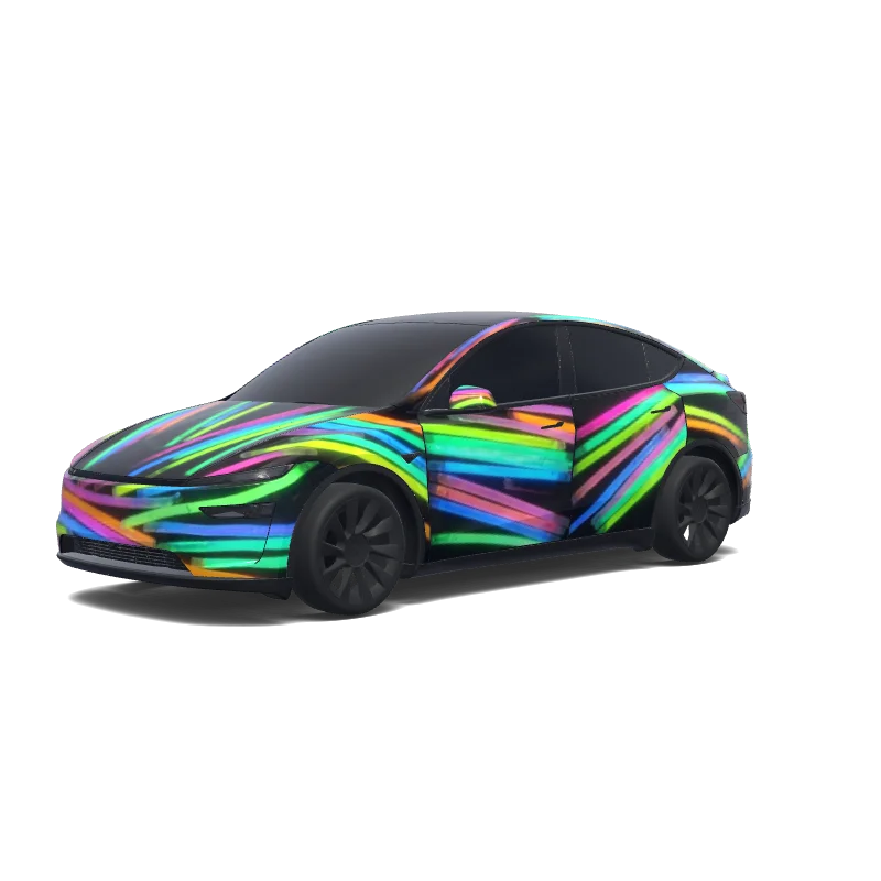 Built out of Glow Sticks - 테슬라 Model Y (2025+) 랩핑