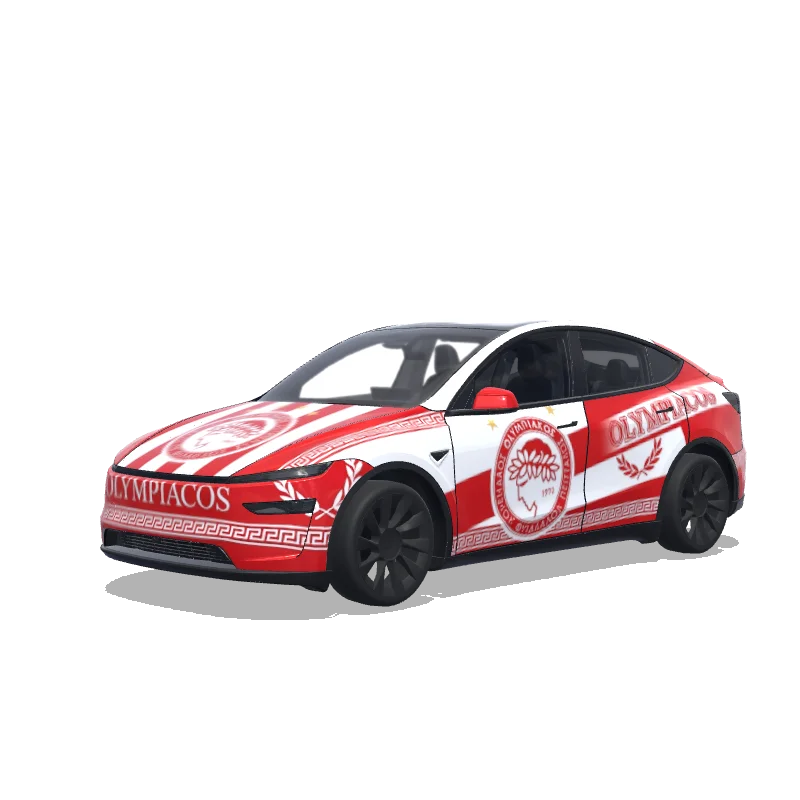 Tesla Model Y (2025+) wrap design - olympiakos
