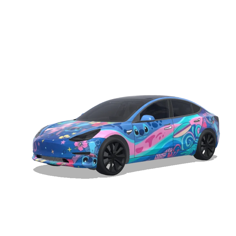 Custom Model 3 Wrap Design