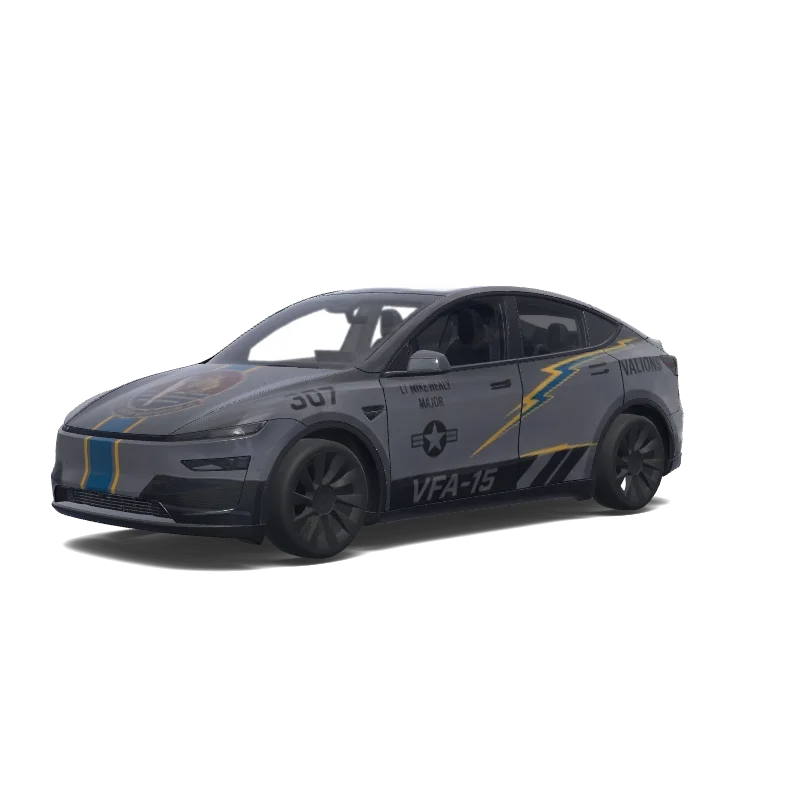 Tesla Model Y (2025+) wrap design - Generate a wrap design based on this reference image