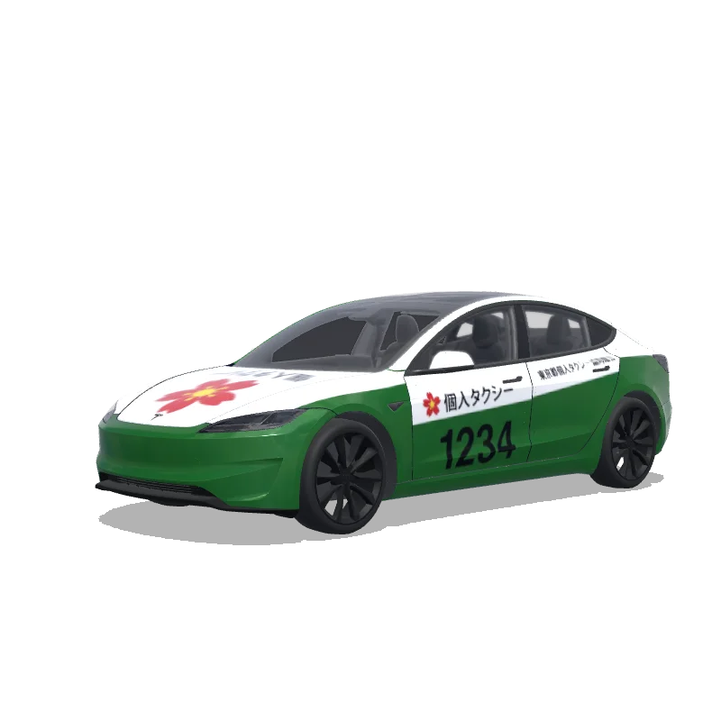 Tesla Model 3 (2024+) wrap design - 個人タクシー