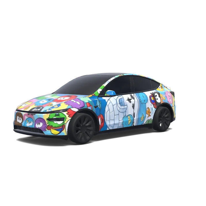 Club Penguin puffles - 테슬라 Model Y (2025+) 랩핑