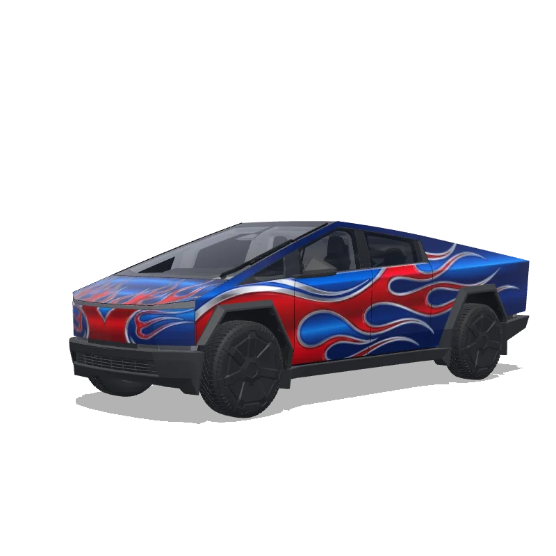 Tesla Cybertruck Paint Shop wrap, 3D preview