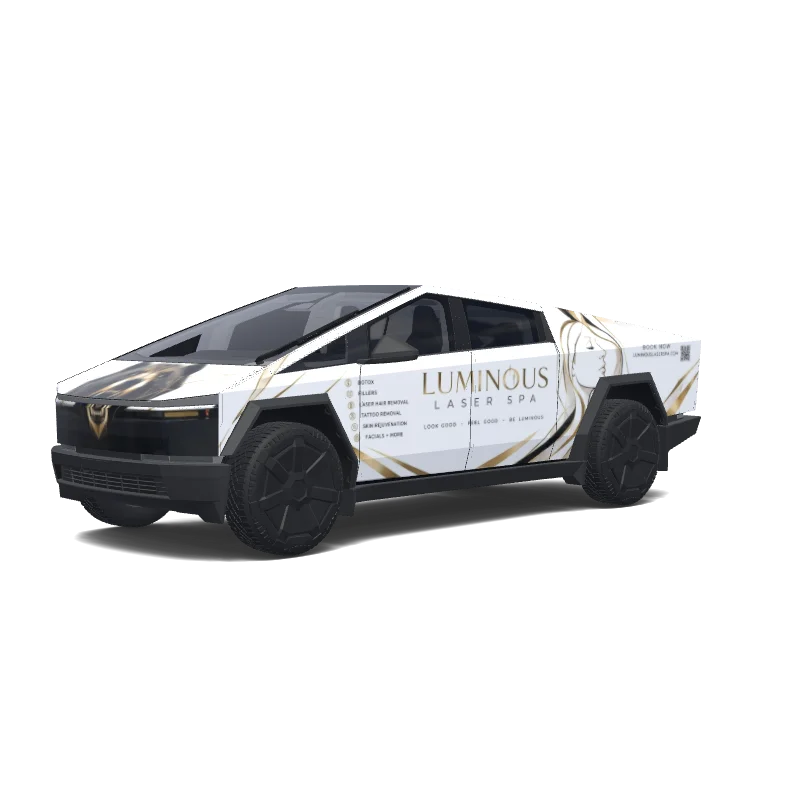 Tesla Cybertruck Paint Shop wrap, 3D preview