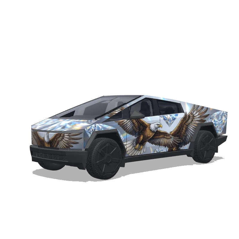 Tesla Cybertruck Paint Shop wrap, 3D preview
