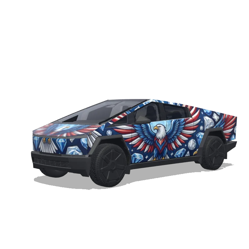 Tesla Cybertruck Paint Shop wrap, 3D preview
