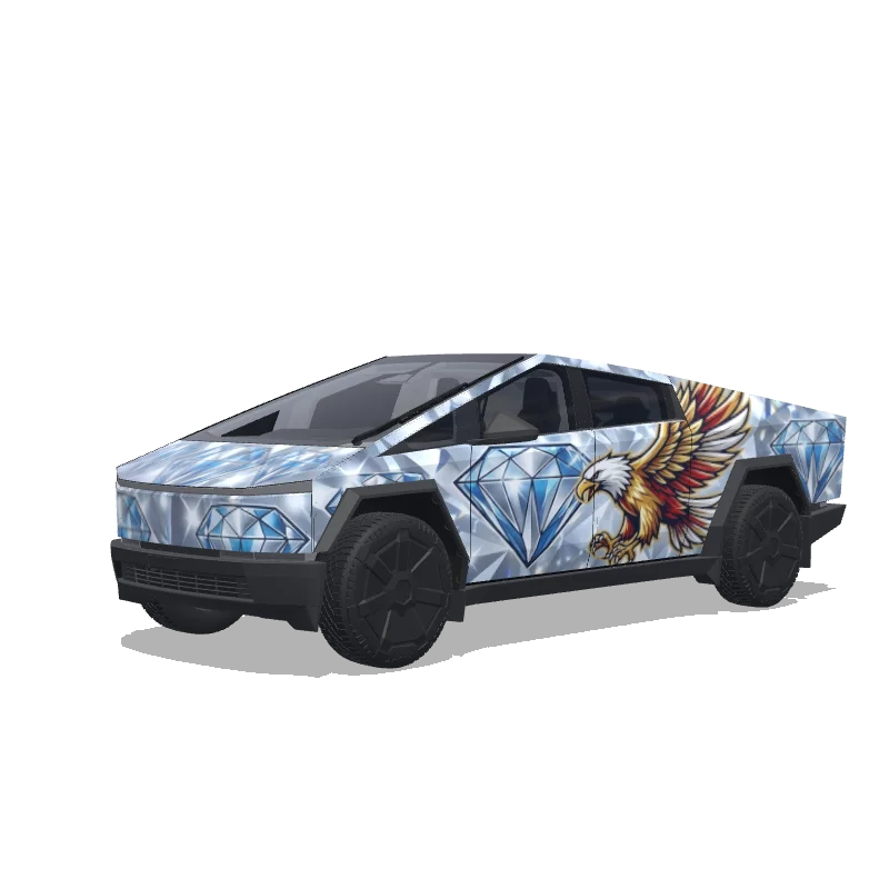 Tesla Cybertruck Paint Shop wrap, 3D preview