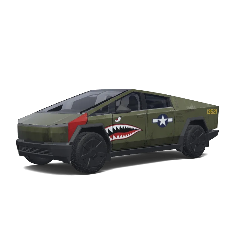 Tesla Cybertruck Paint Shop wrap, 3D preview