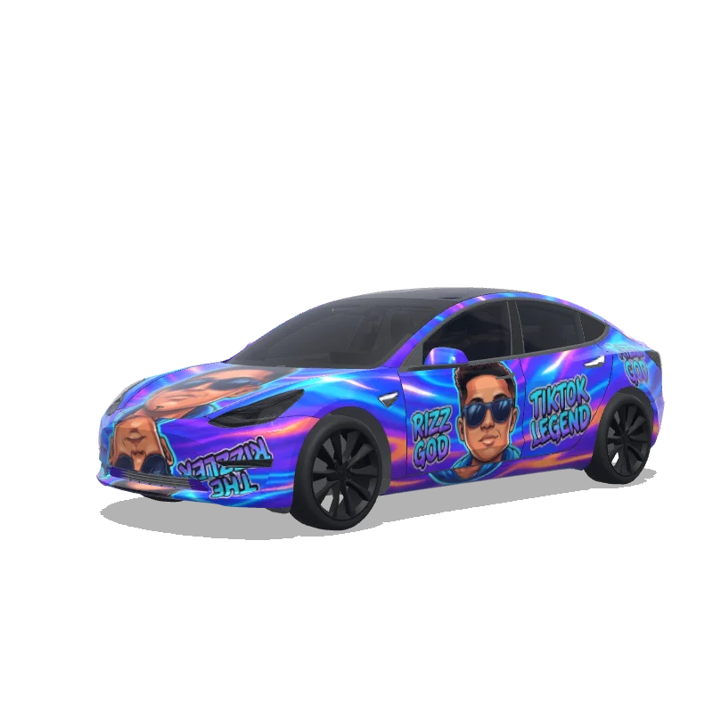 Tesla Model 3 Paint Shop wrap, 3D preview