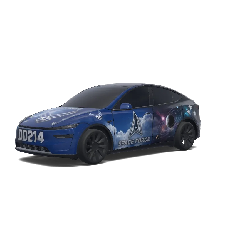 DD214 Air Force and Space Force - 테슬라 Model Y (2025+) 랩핑