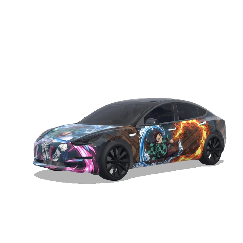 Tesla Model 3 Paint Shop wrap, 3D preview
