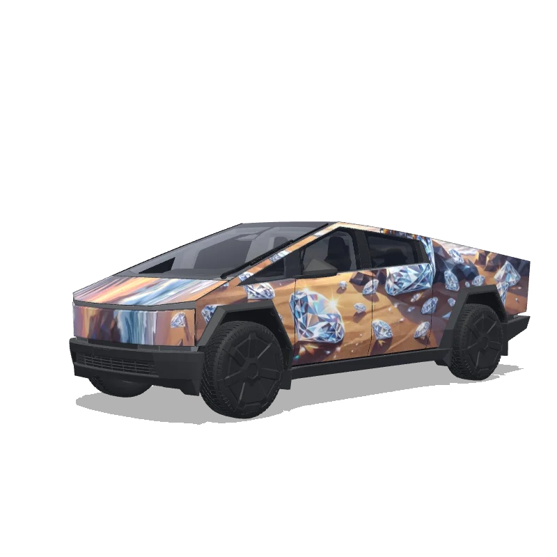 Tesla Cybertruck with a Eagle wrap, 3D Paint Shop preview