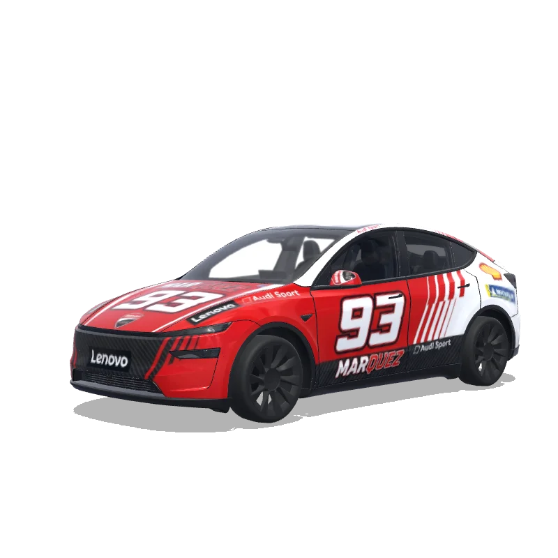 Tesla Model Y (2025+) wrap design - moto gp ducatti 2025 of marc marquez