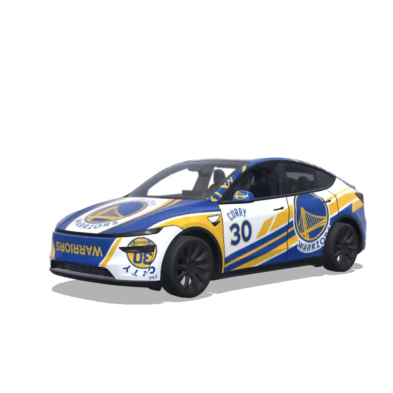 Tesla Model Y (2025+) wrap design - Golden State Warriors