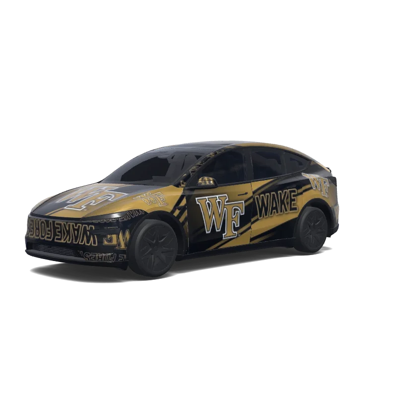 Tesla Model Y L with a Forest wrap, 3D preview