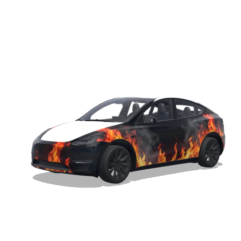 Black with Hot Rod Flames