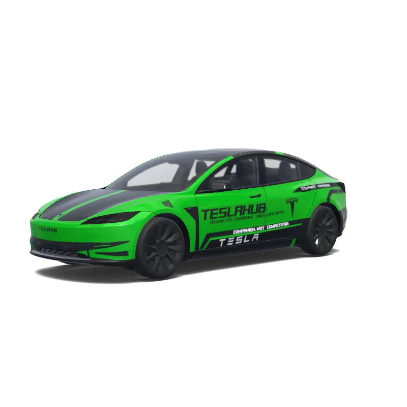 TeslaHub wrap for Model 3 Highland Propulsion.  Performance-inspired