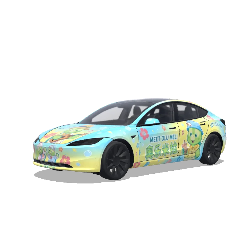 Tesla Model 3 (2024+) Paint Shop wrap, 3D preview