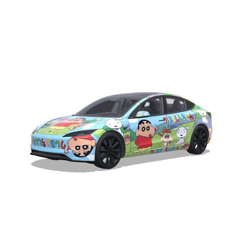Tesla Model 3 (2024+) Paint Shop wrap, 3D preview