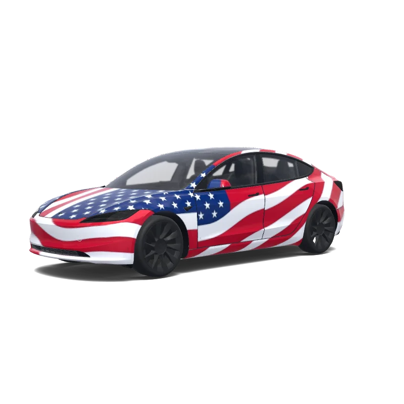 Tesla Model 3 (2024+) Paint Shop wrap, 3D preview