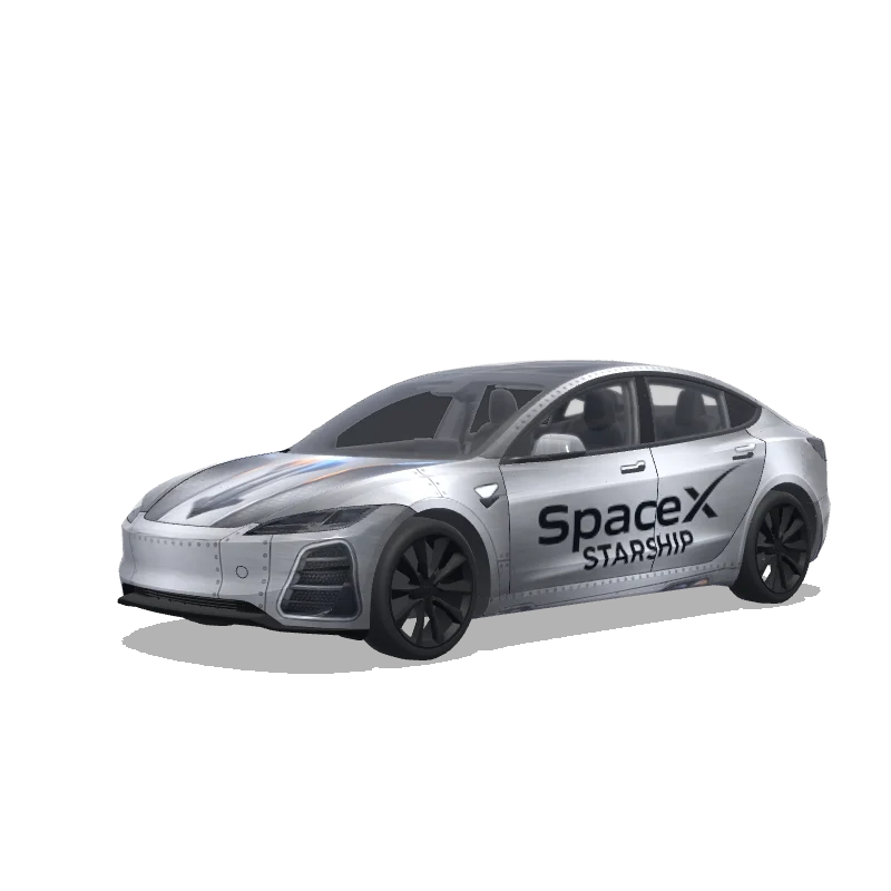 Tesla Model 3 (2024+) Paint Shop wrap, 3D preview