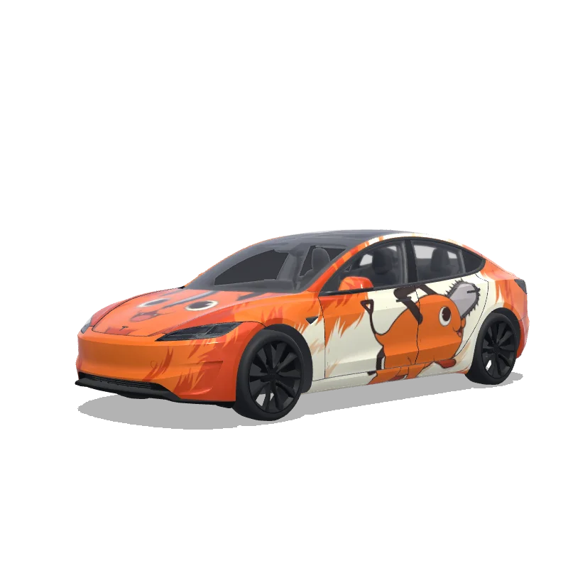 Tesla Model 3 (2024+) Paint Shop wrap, 3D preview
