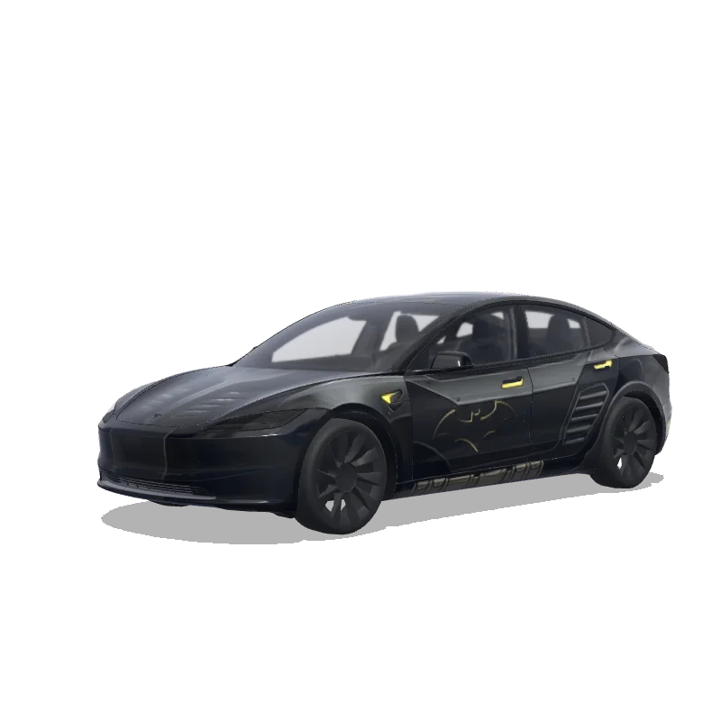 Tesla Model 3 (2024+) Paint Shop wrap, 3D preview