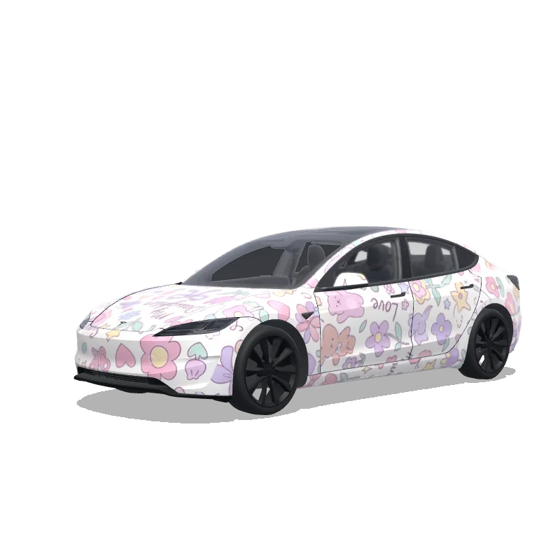 Tesla Model 3 (2024+) Paint Shop wrap, 3D preview