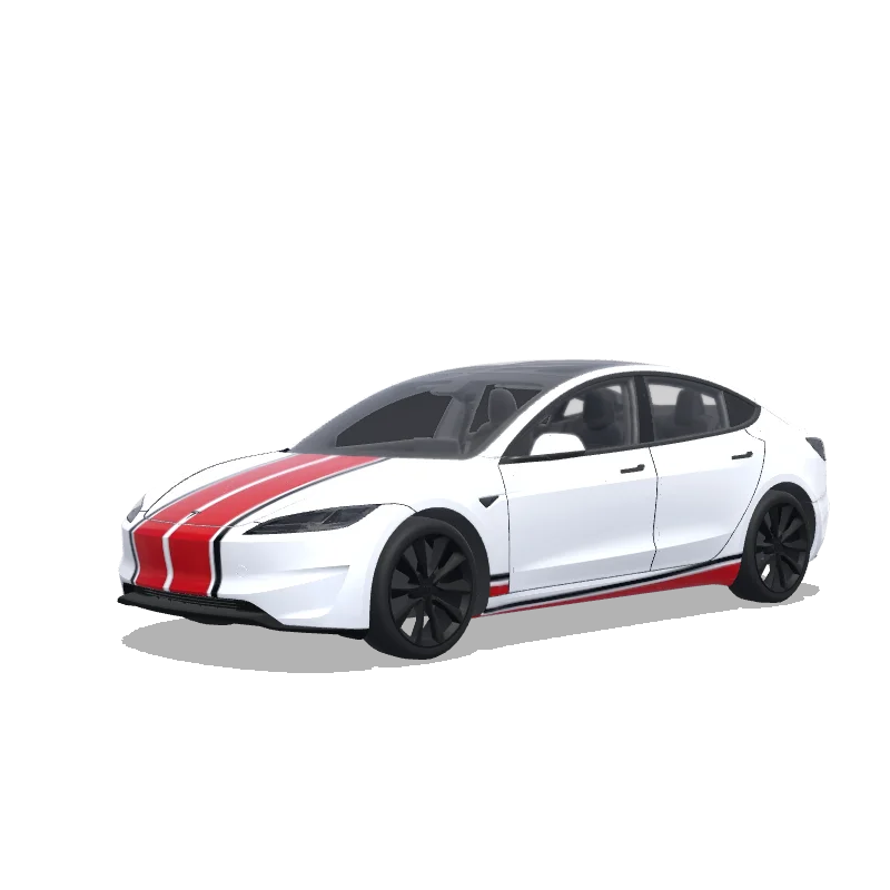 Tesla Model 3 (2024+) Paint Shop wrap, 3D preview